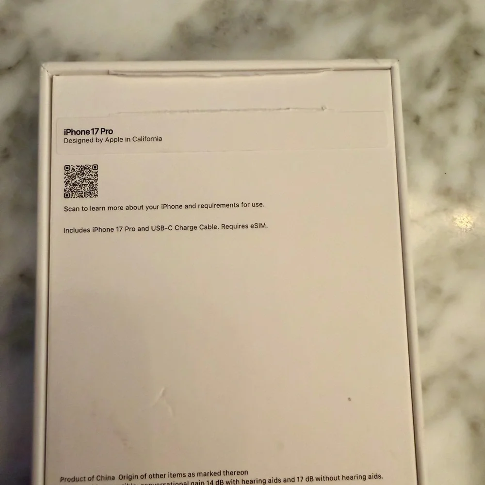 Apple iPhone 17 Pro 512gb Cosmic Orange EMPTY BOX ONLY
